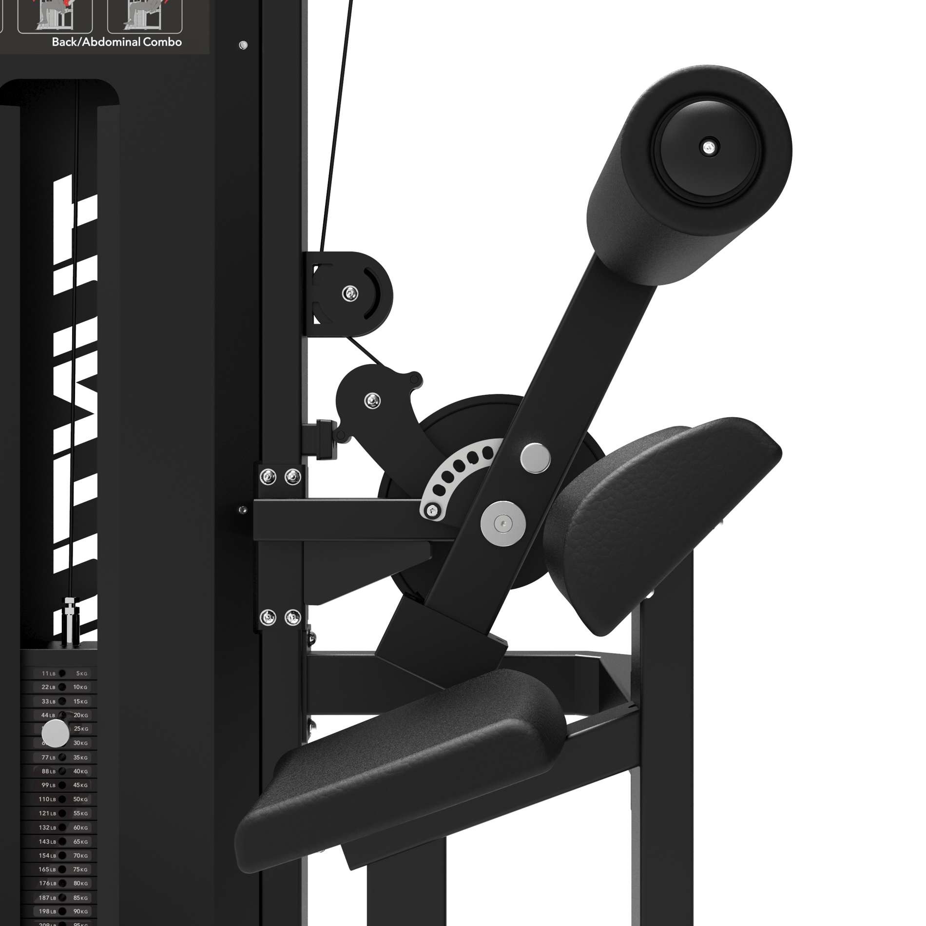 Tunturi Platinum - Dual Back/Abdominal Combo - Selectorized - V-series - Image 4