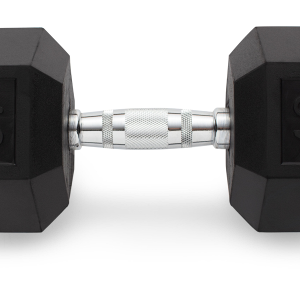 HEXAGONAL DUMBBELL RUBBER COATED - 15 kg